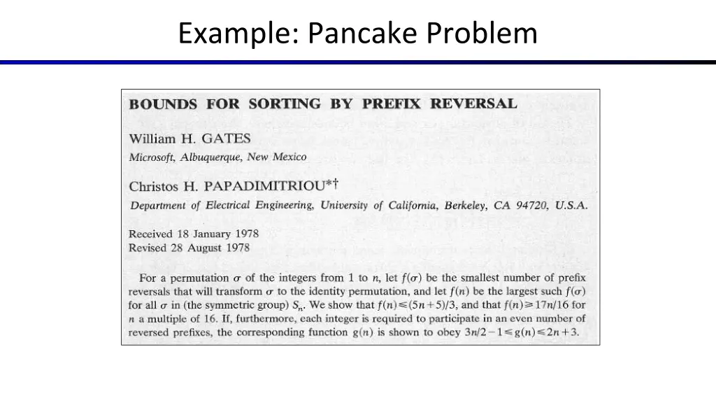 example pancake problem 1