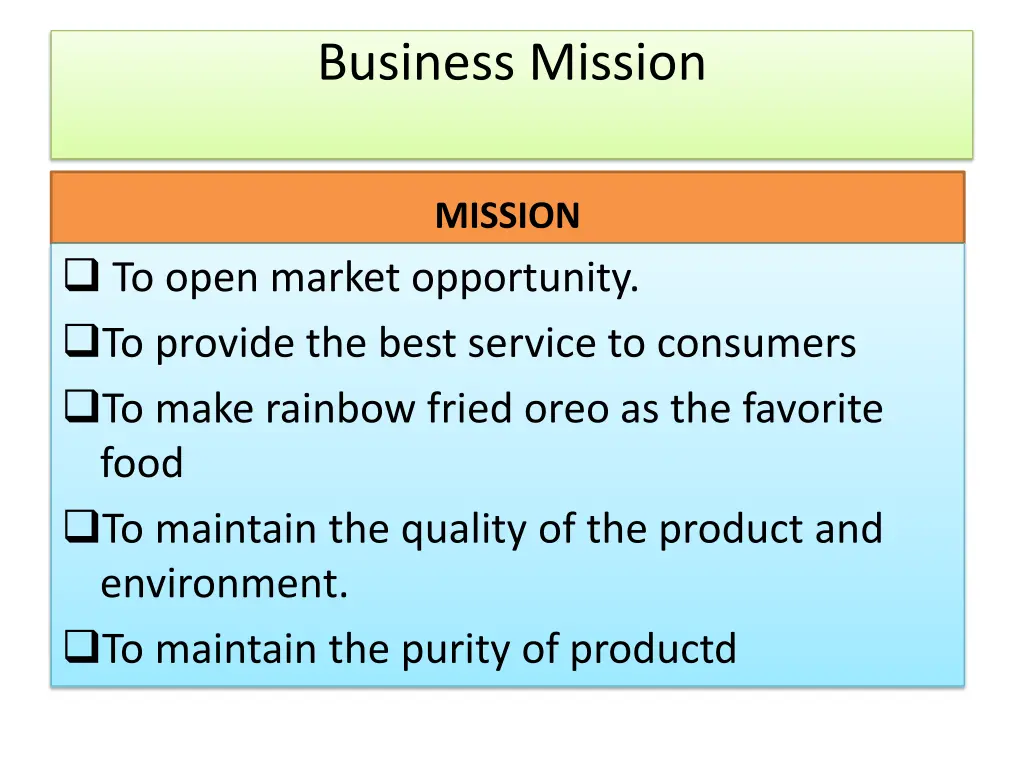 business mission