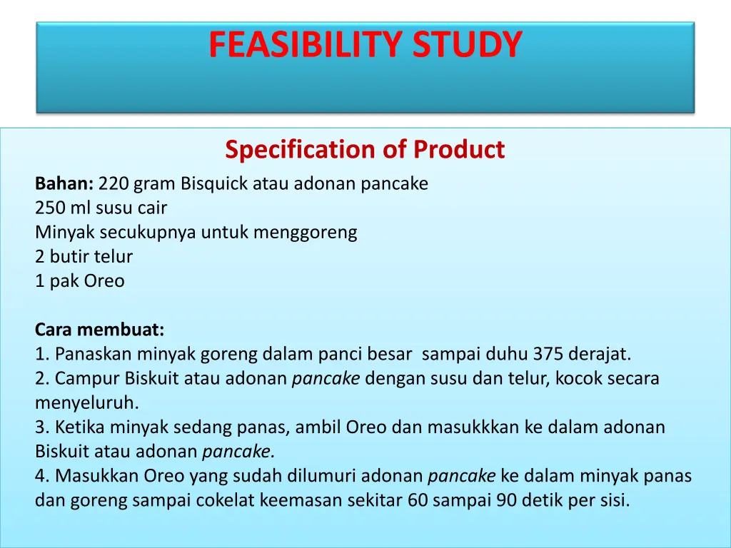 feasibility study