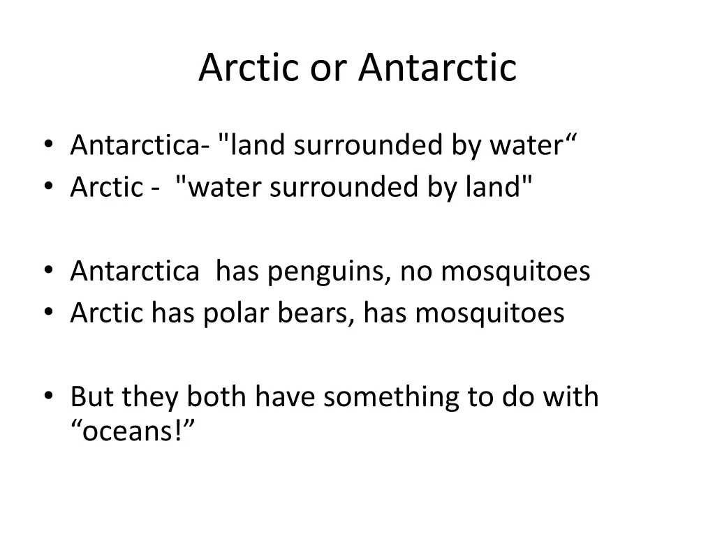 arctic or antarctic