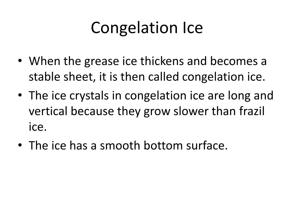 congelation ice