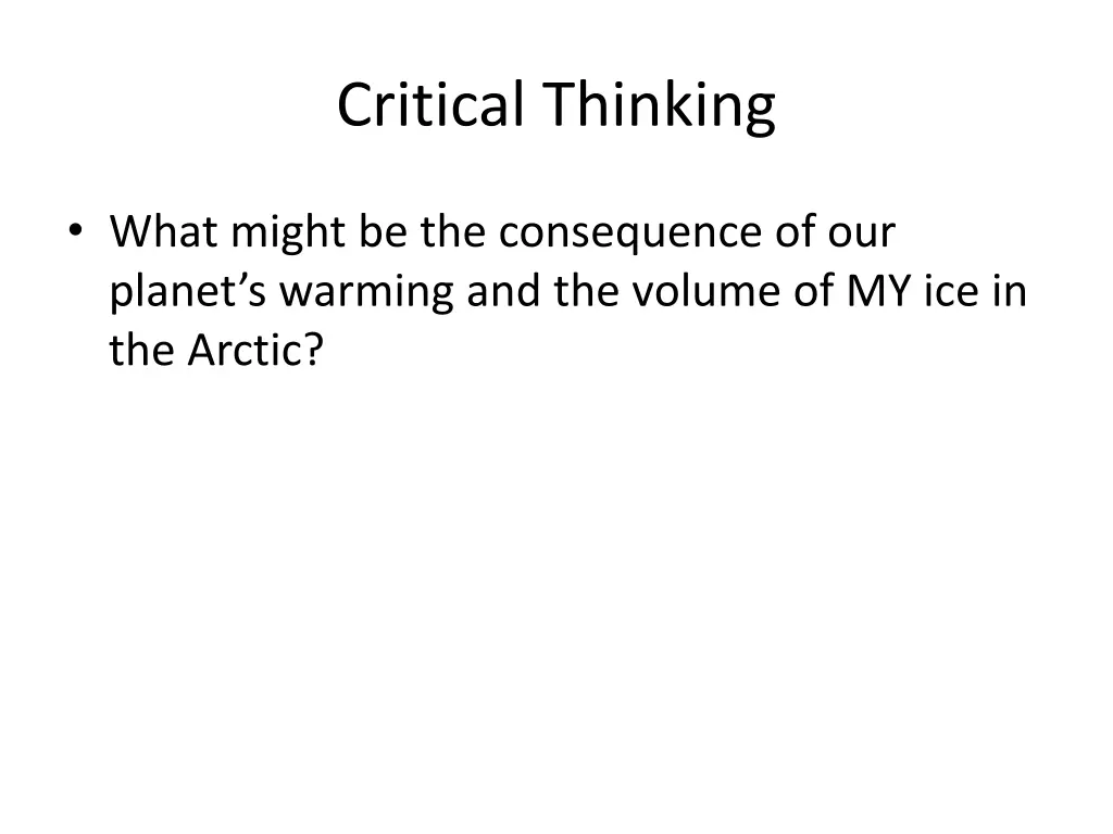 critical thinking 1