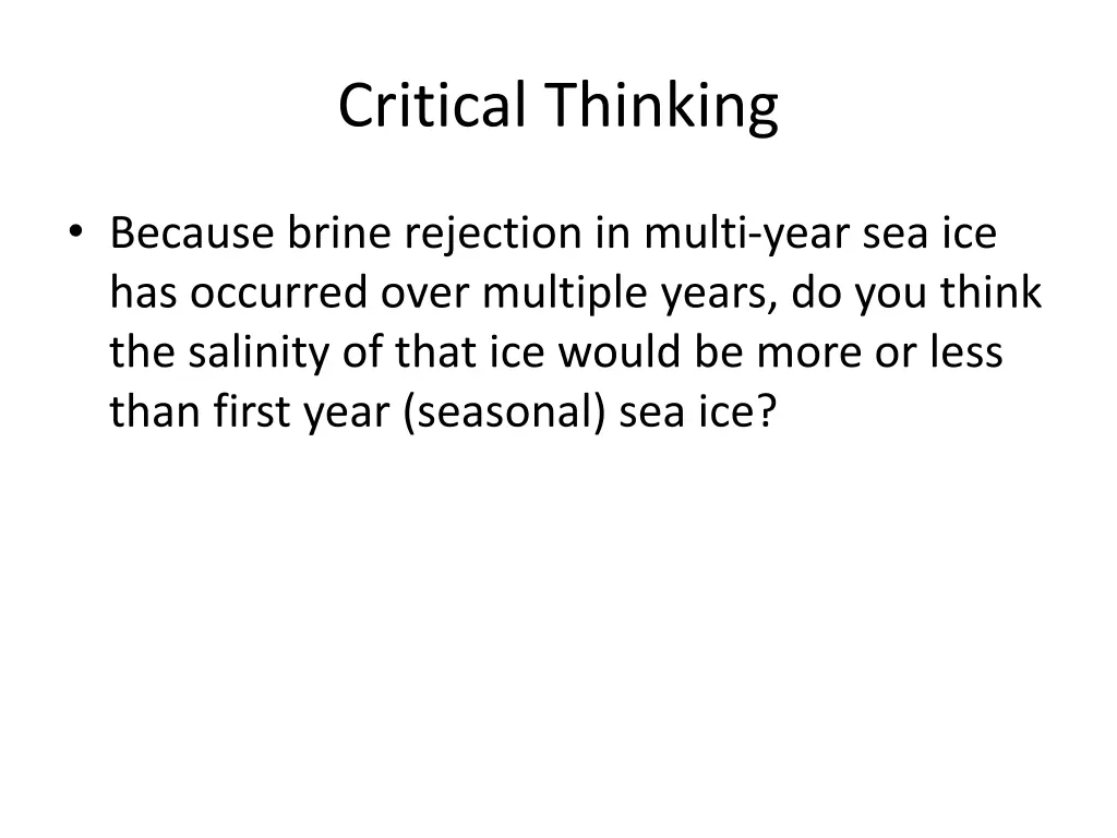 critical thinking