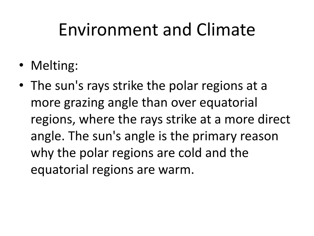 environment and climate