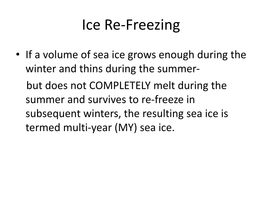 ice re freezing