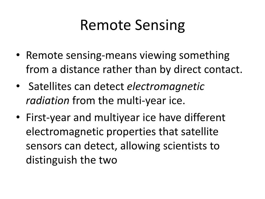 remote sensing