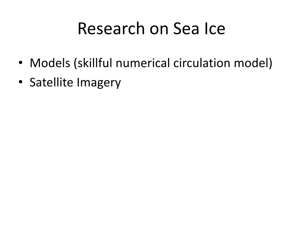 research on sea ice