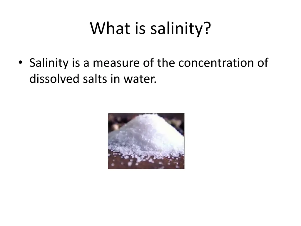 what is salinity