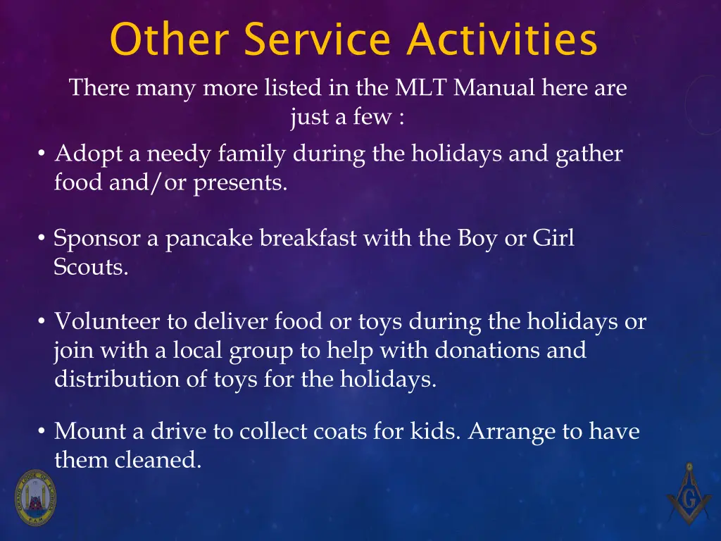 other service activities there many more listed