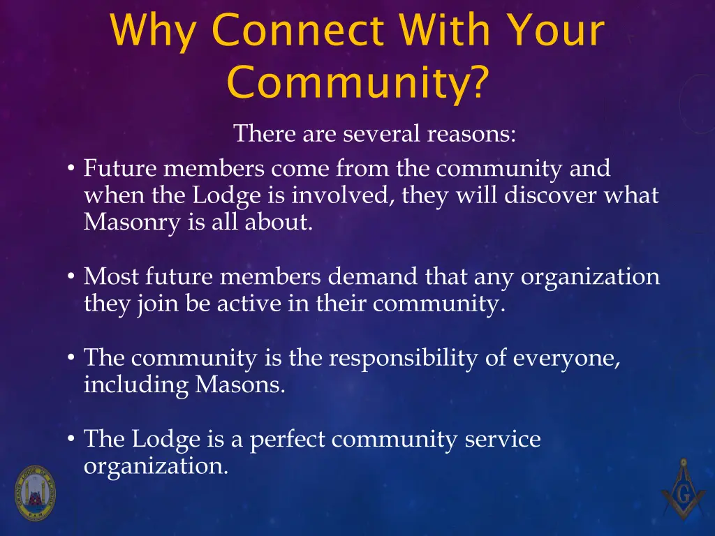 why connect with your community there are several