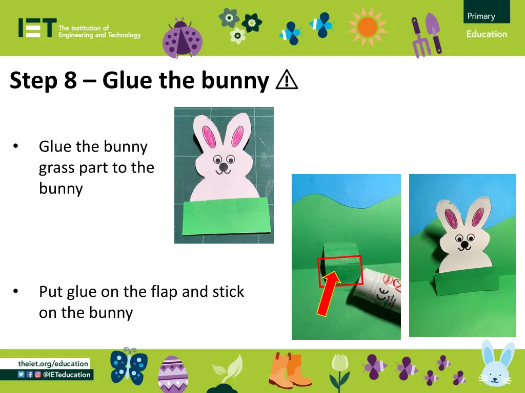 step 8 glue the bunny