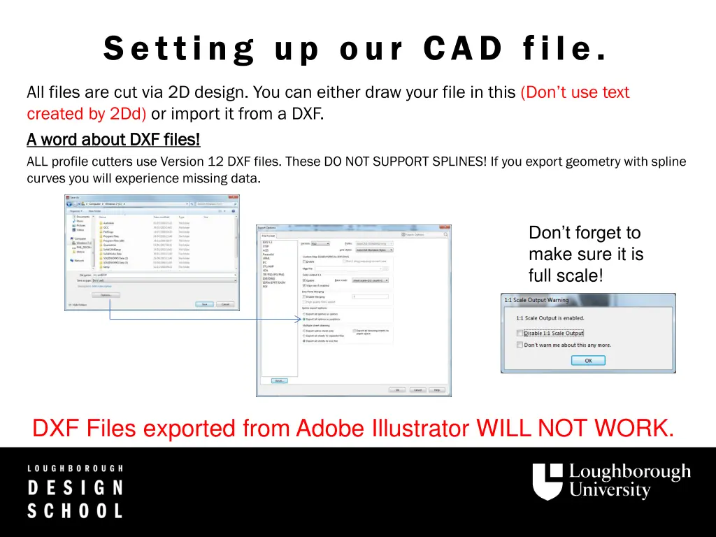 setting up our cad file