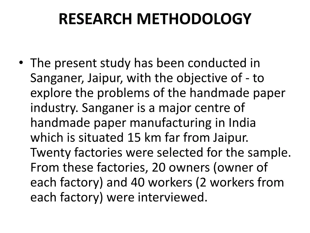 research methodology