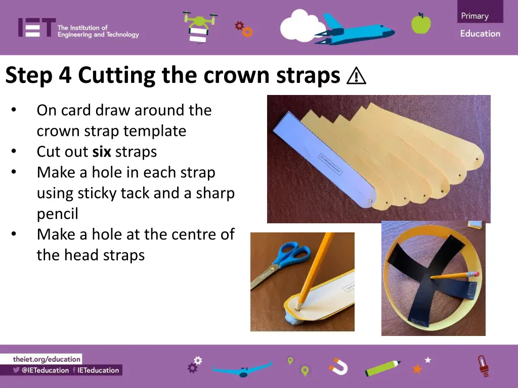 step 4 cutting the crown straps