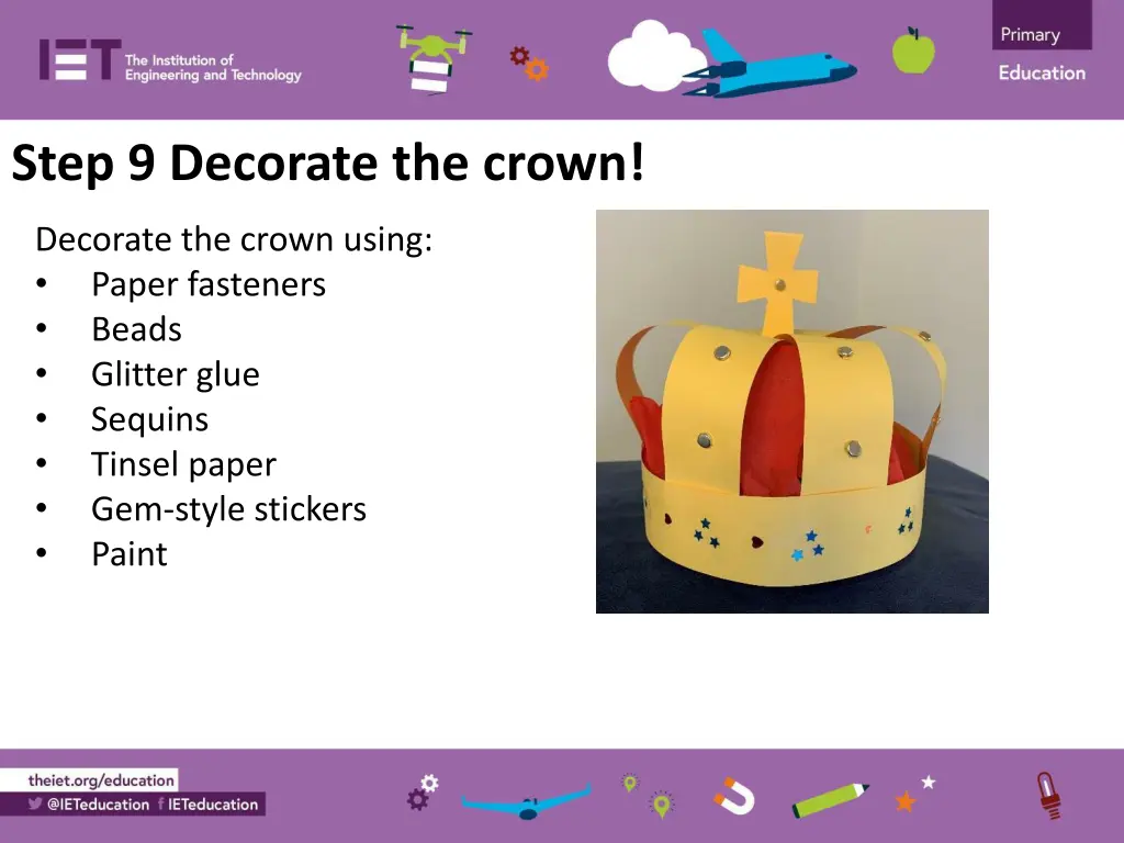 step 9 decorate the crown