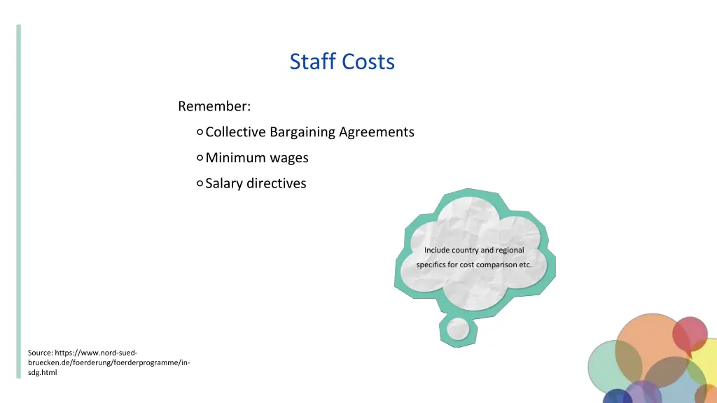 staff costs