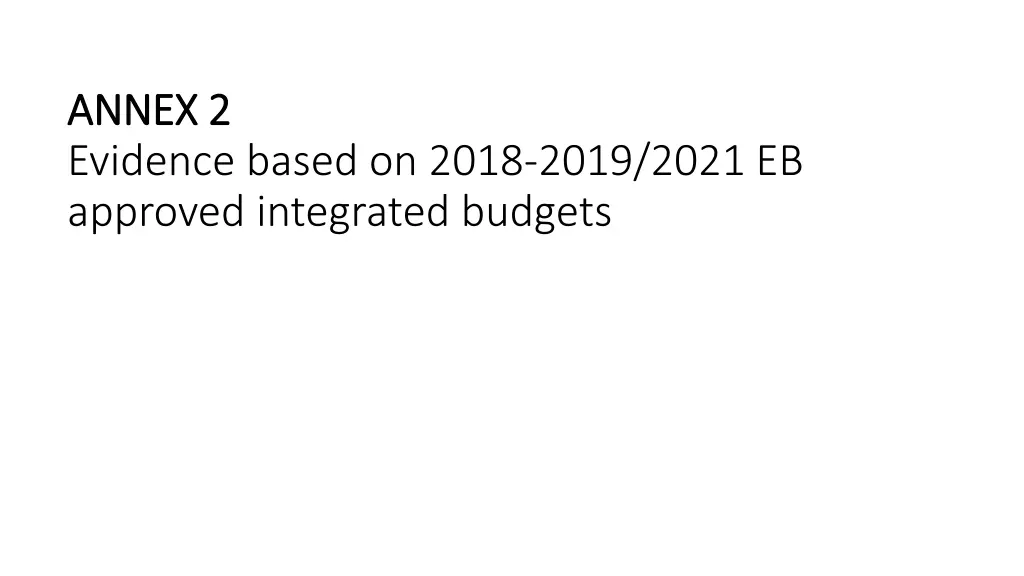 annex 2 annex 2 evidence based on 2018 2019 2021