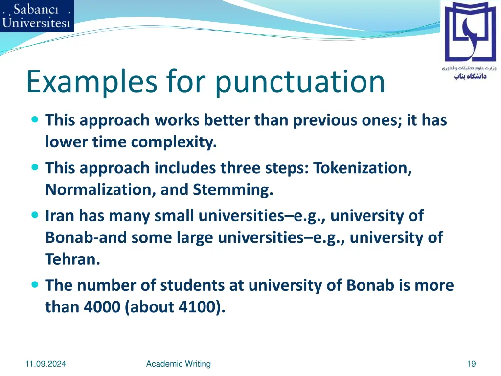 examples for punctuation