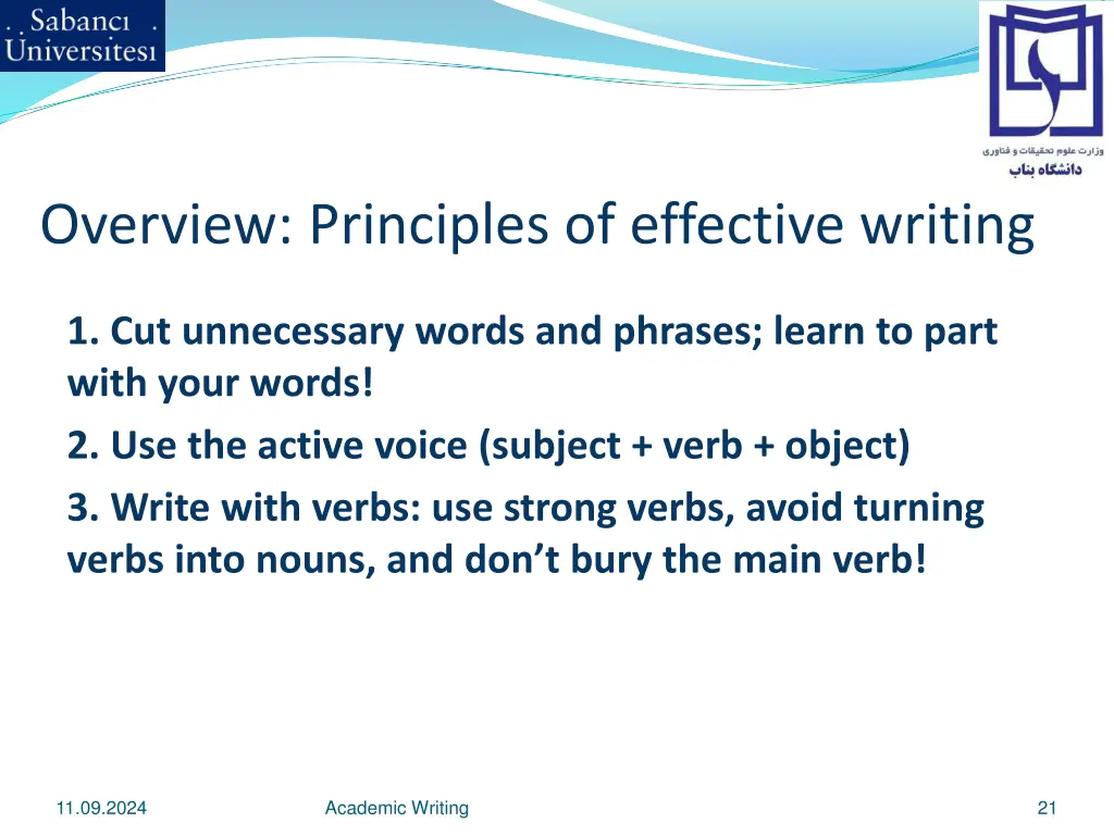 overview principles of effective writing