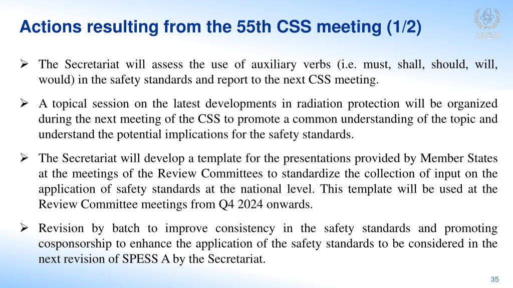 actions resulting from the 55th css meeting 1 2