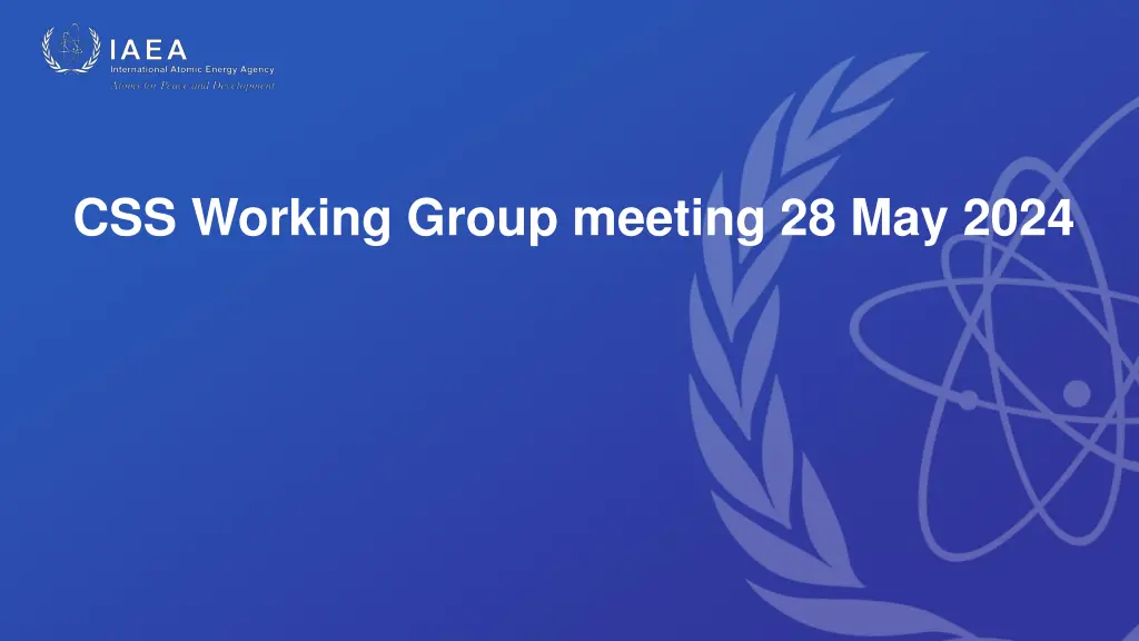 css working group meeting 28 may 2024