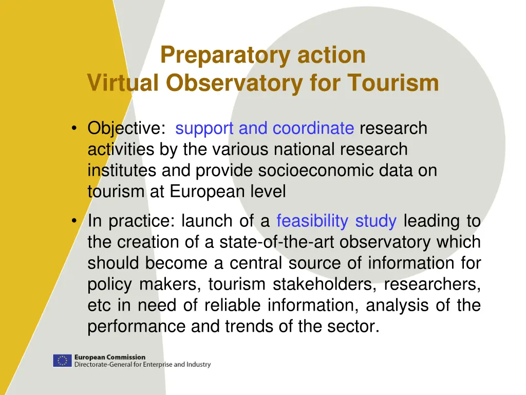 preparatory action virtual observatory for tourism