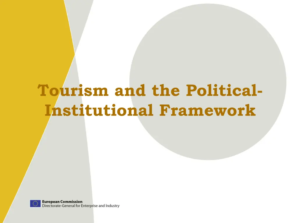 tourism and the political institutional framework