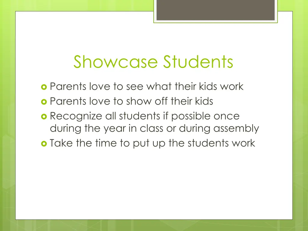 showcase students