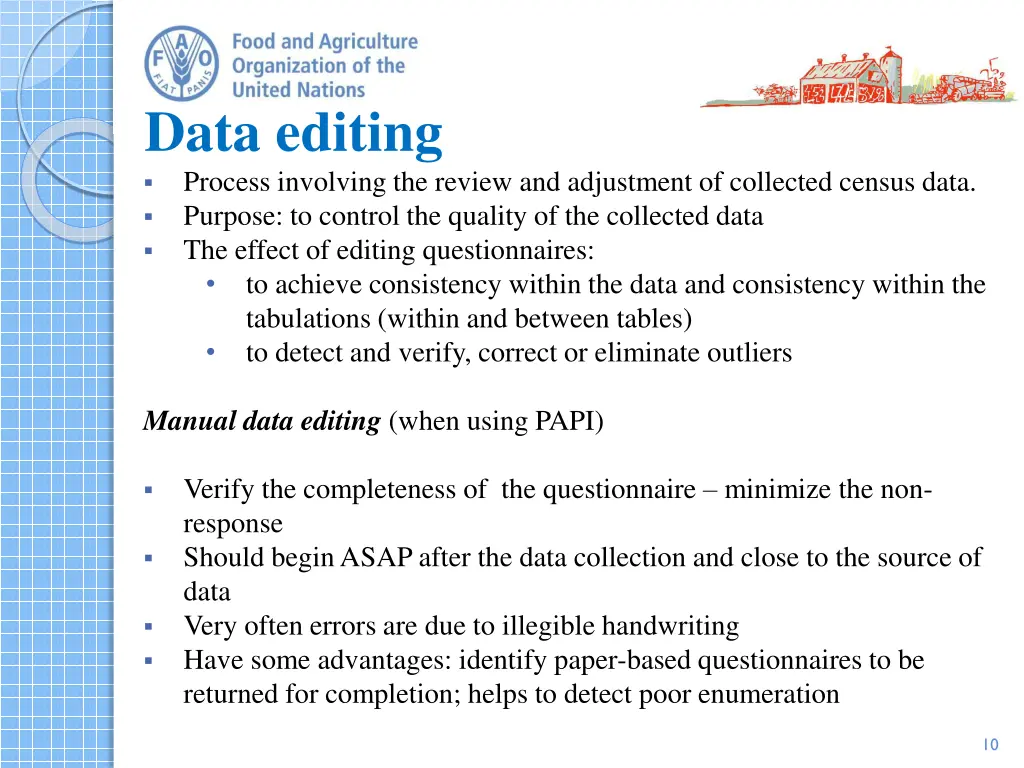 data editing process involving the review