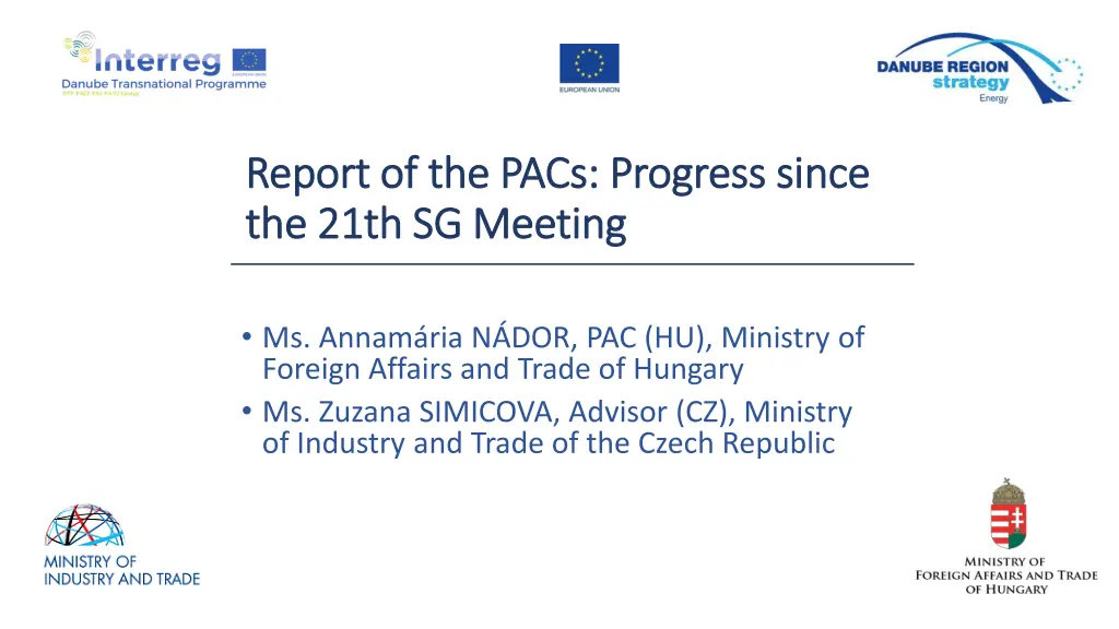 report of the pacs progress since report