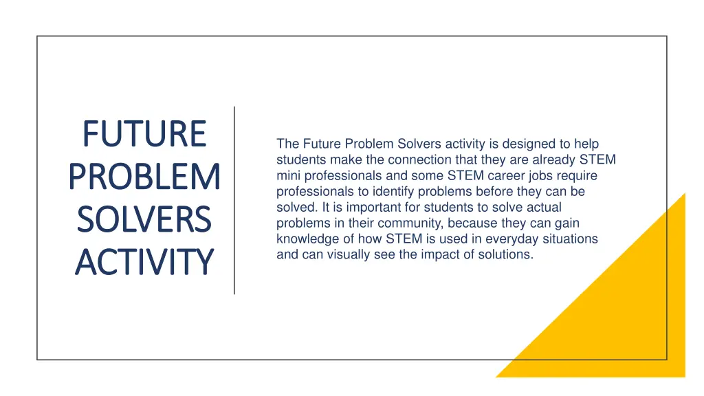 future future problem problem solvers solvers