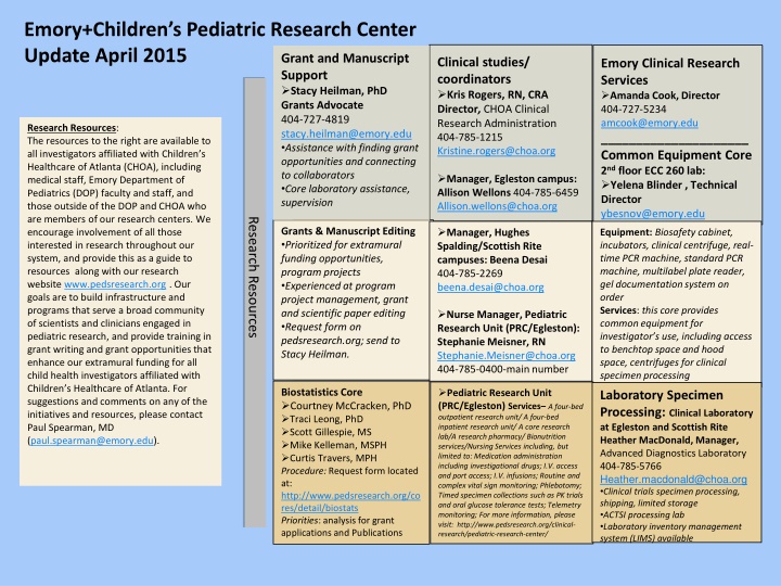 emory children s pediatric research center update