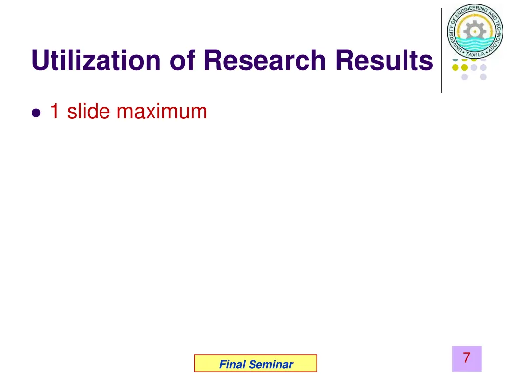 utilization of research results