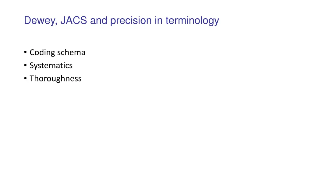 dewey jacs and precision in terminology