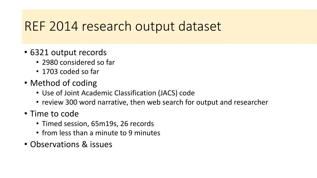 ref 2014 research output dataset