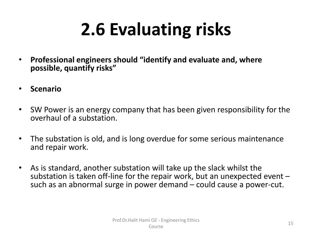 2 6 evaluating risks