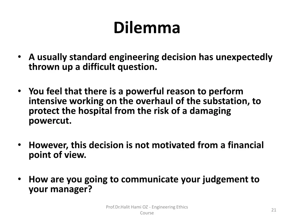 dilemma 1