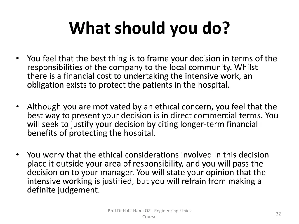 what should you do 1