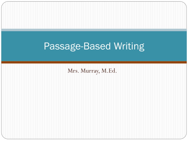 passage based writing