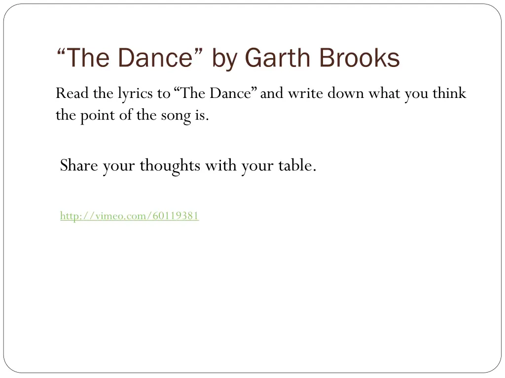 the dance by garth brooks