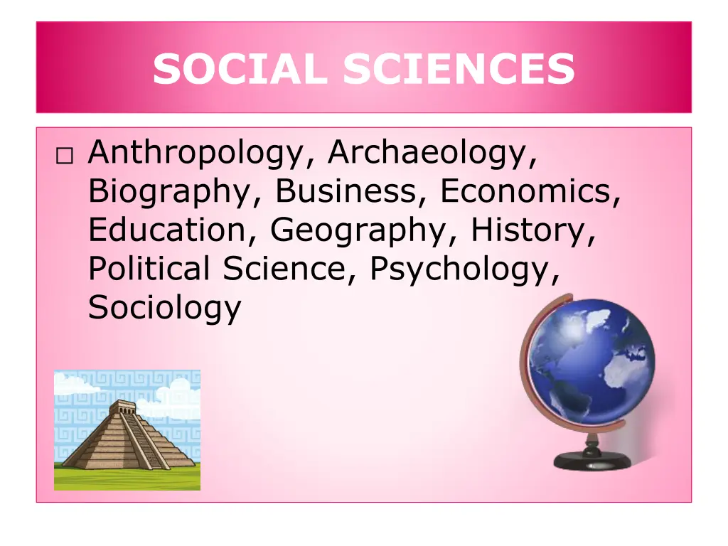 social sciences