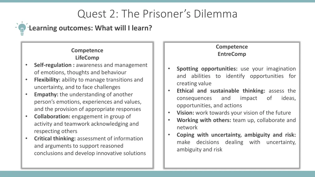 quest 2 the prisoner s dilemma 2