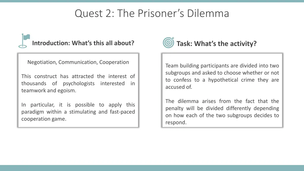 quest 2 the prisoner s dilemma