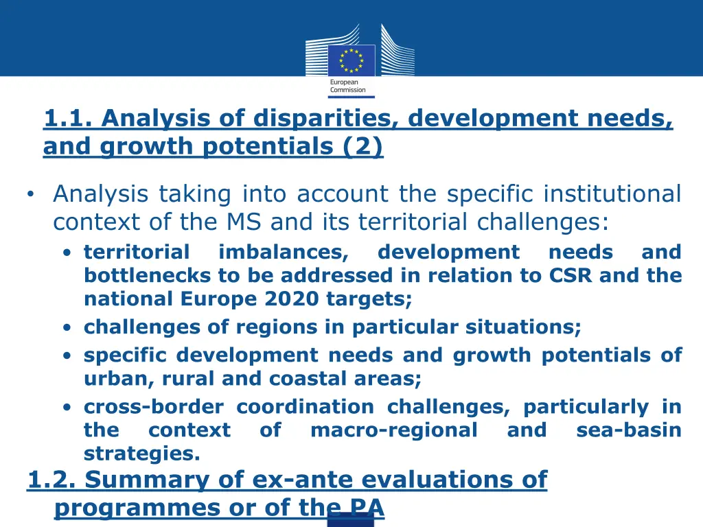 1 1 analysis of disparities development needs 1