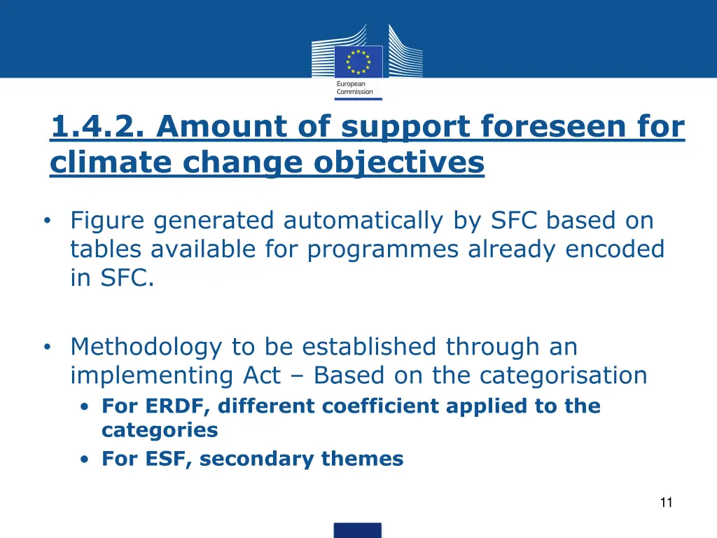 1 4 2 amount of support foreseen for climate