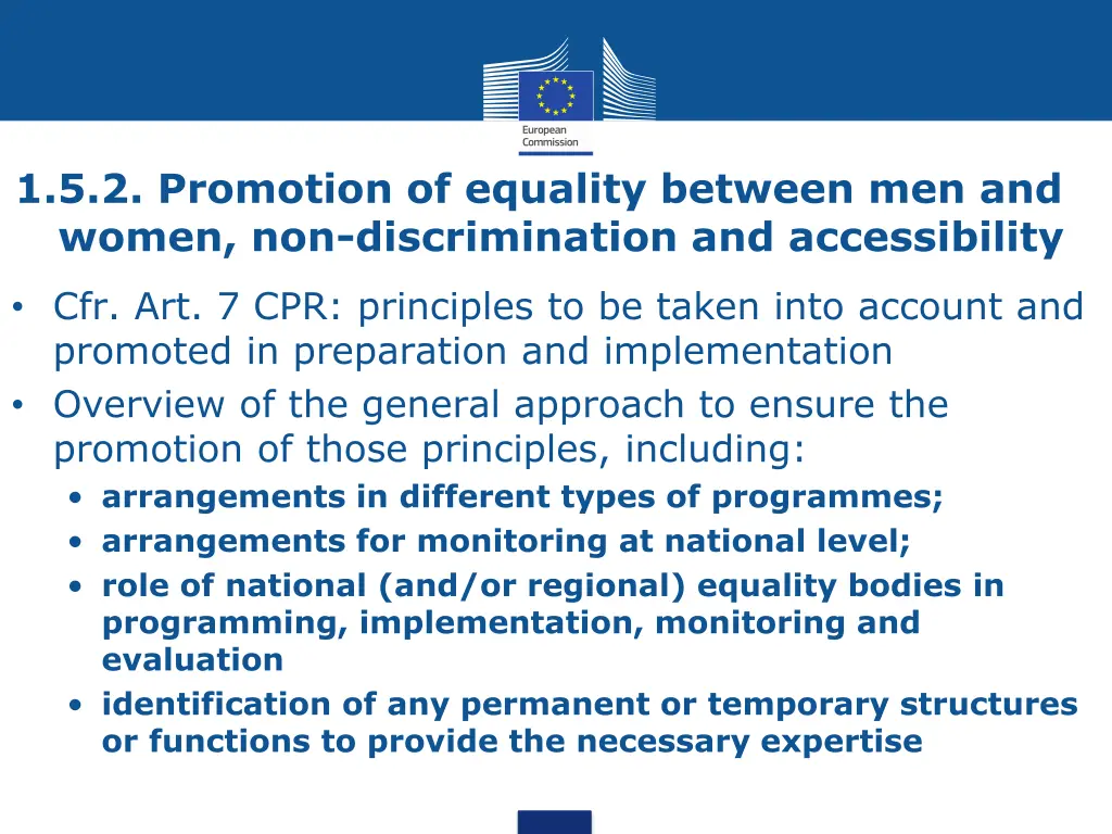 1 5 2 promotion of equality between men and women