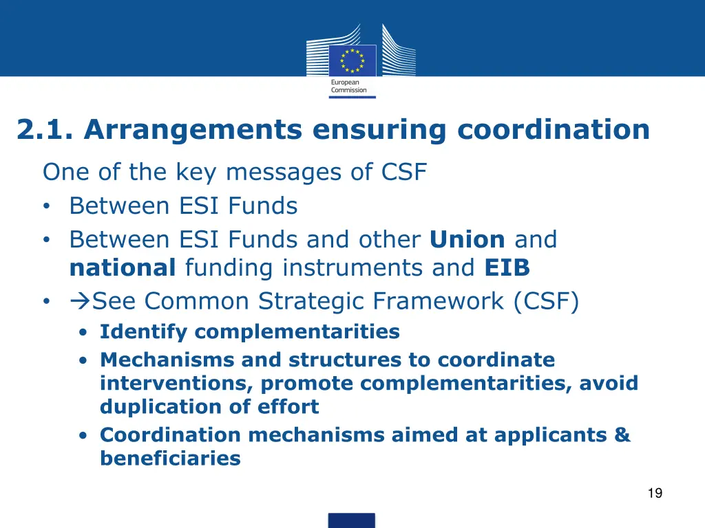 2 1 arrangements ensuring coordination