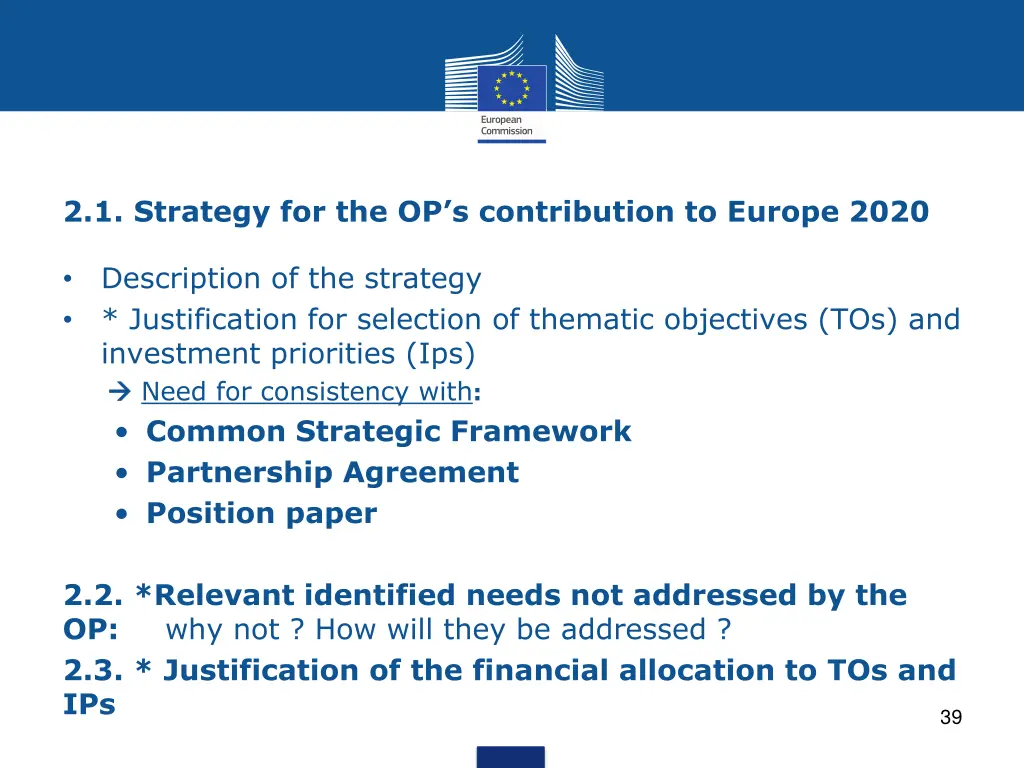 2 1 strategy for the op s contribution to europe