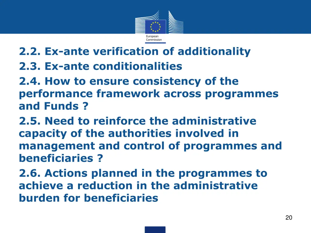 2 2 ex ante verification of additionality