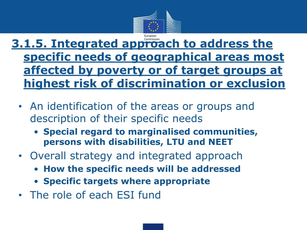 3 1 5 integrated approach to address the specific